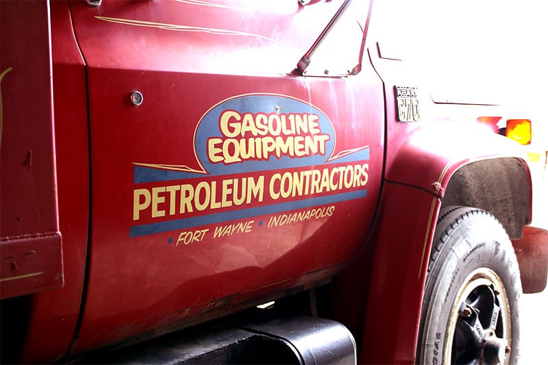 gasoline equipment truck